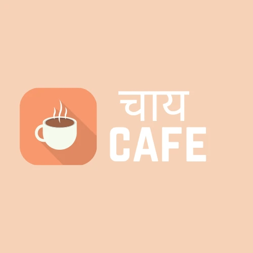 Pastel-themed tea café logo with soft colors and cup icon