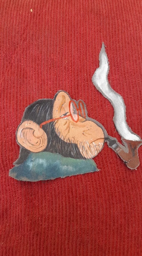 smoking ape cigar custom clothing hand painted