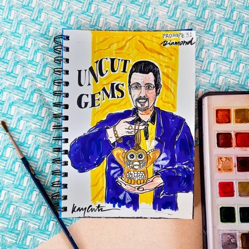 Portrait artwork inspired by the movie Uncut Gems
