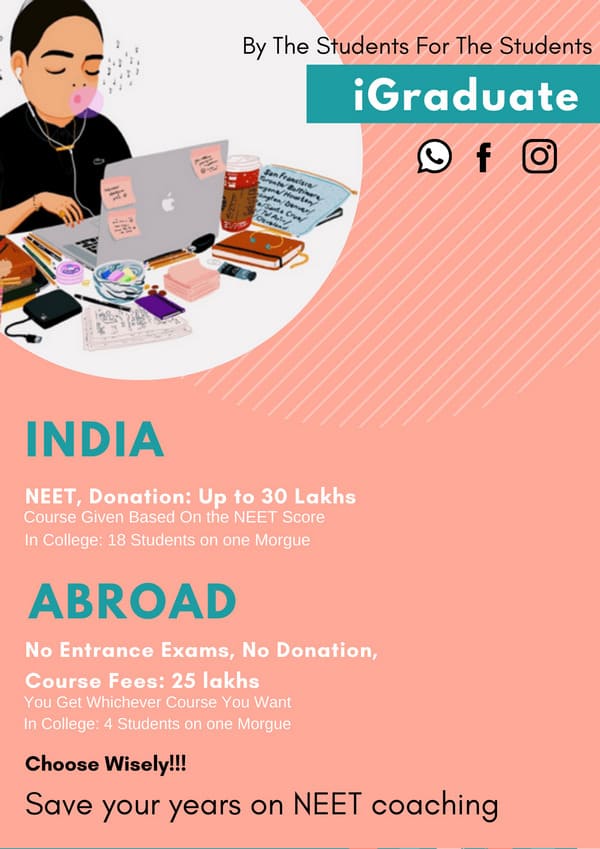 iGraduate study abroad promotional poster for students in India