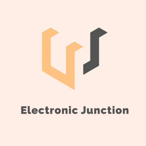 Minimalist logo for Electronic Junction with modern abstract circuit-style icon