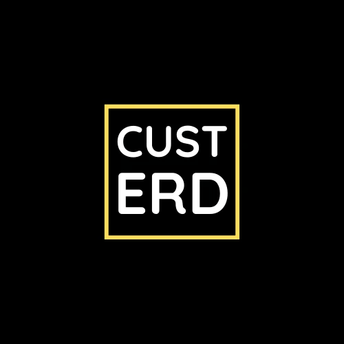Minimal sneaker brand logo for CUSTERD with circular abstract design