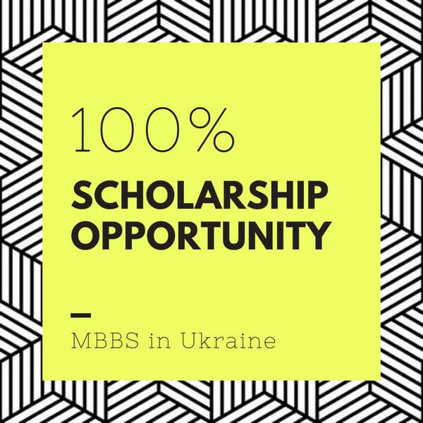 Scholarship opportunity social media graphic with bold yellow and black design