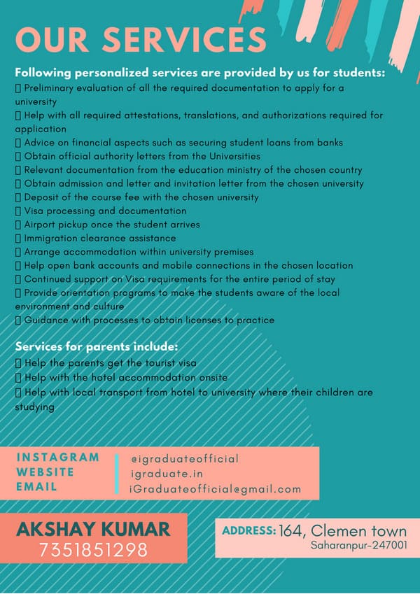 Professional service flyer design with teal branding and service details