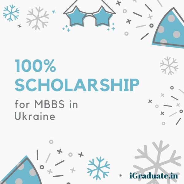 Winter-themed scholarship promotional social media design